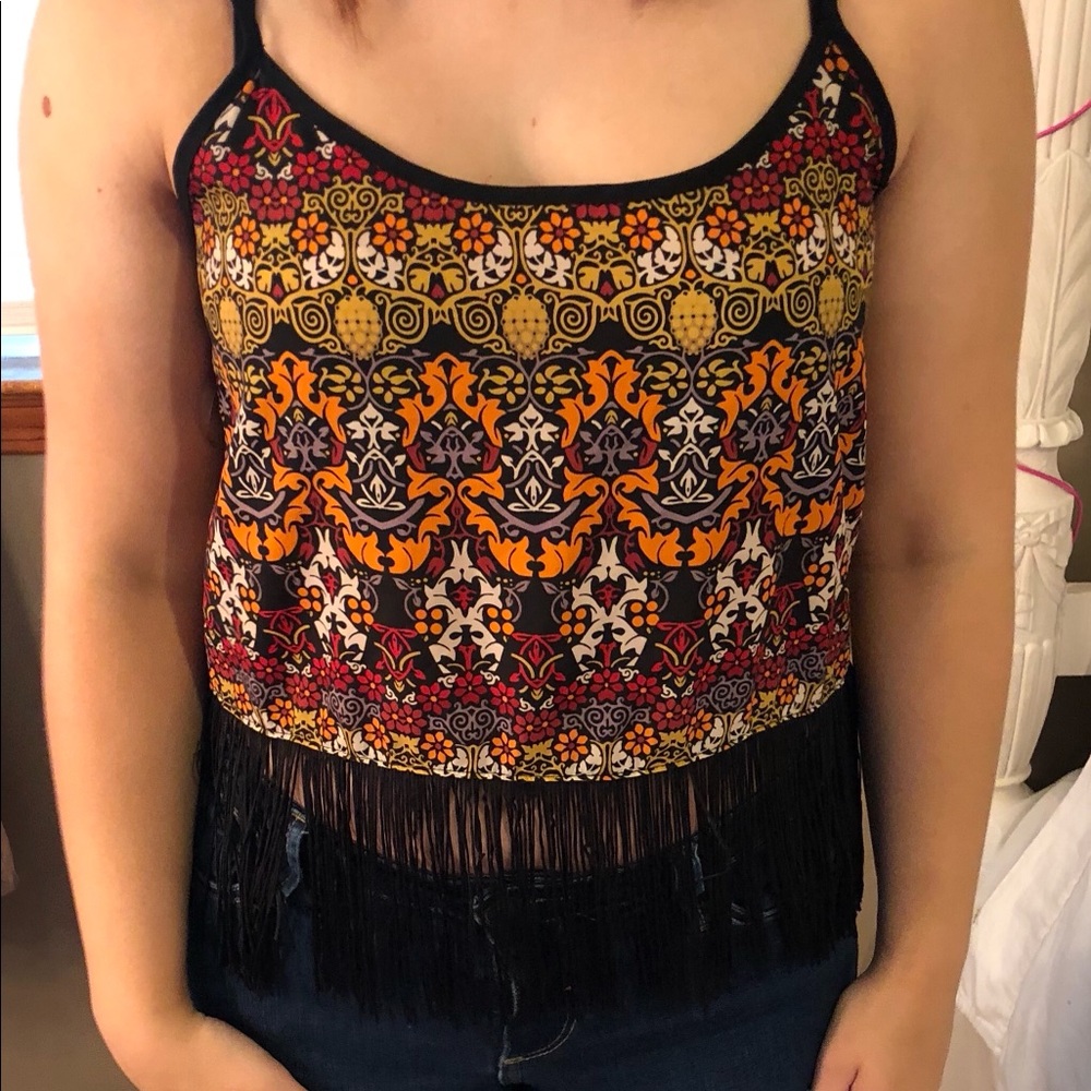 Cute fringe tank